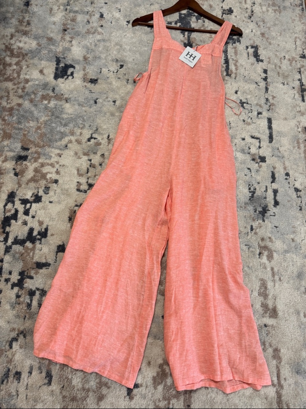 NWT! Haute Hippie wide leg linen blend romper